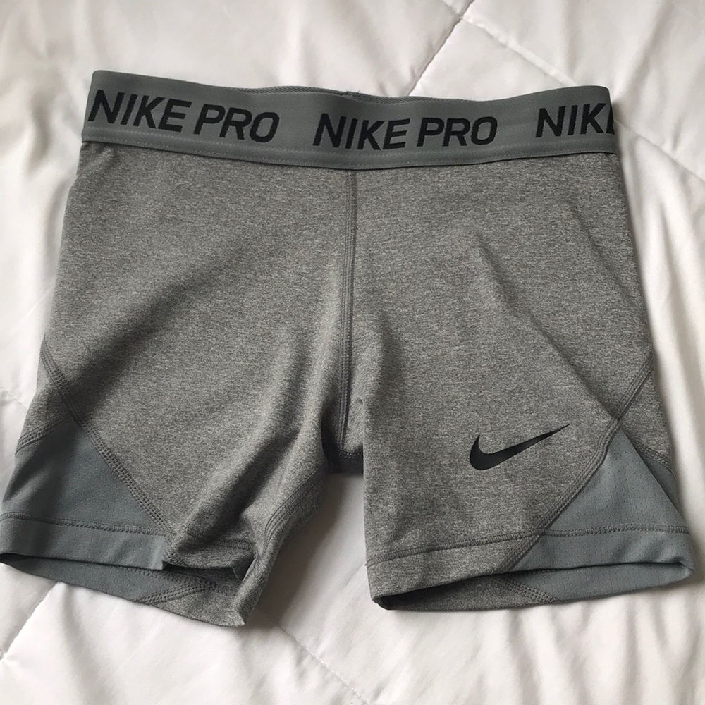 Nike pro grey spandex shorts